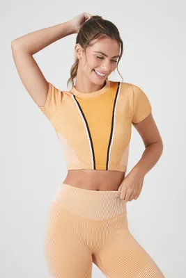 Women's Active Seamless Cropped Tee Gold/Vanilla