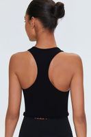 Women's Active Seamless Lettuce-Edge Crop Top in Black Medium