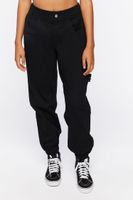 Women's Wallet Chain Twill Joggers in Black Large