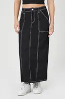 Women's Twill High-Rise Maxi Skirt