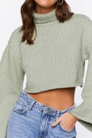 Women's Cropped Turtleneck Sweater