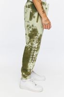 Men Tie-Dye Metamorph Graphic Joggers in Olive Large