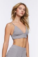 Women's Cropped Rib-Knit Cami in Heather Grey Medium