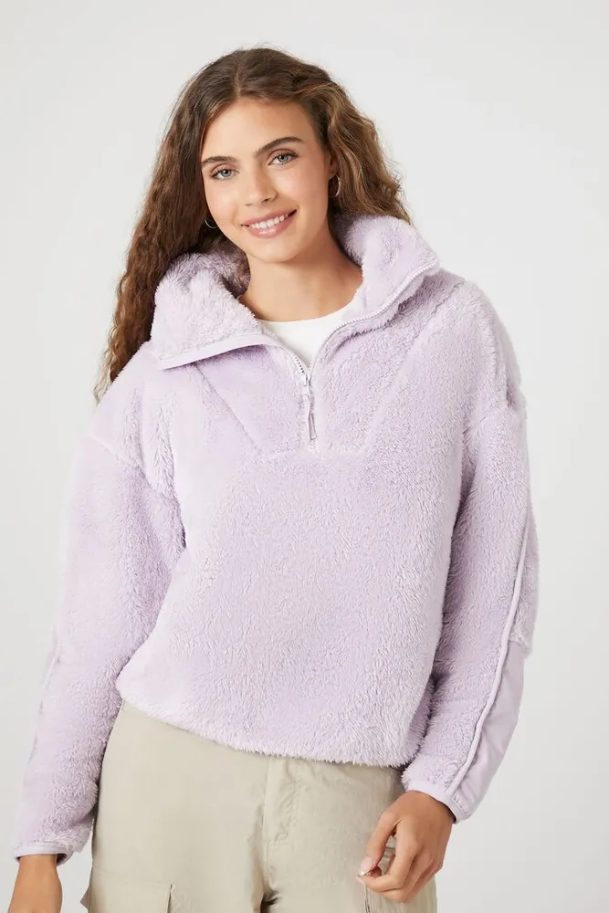 Women's Faux Shearling Half-Zip Pullover