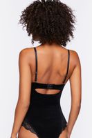 Women's Velvet Lingerie Bodysuit in Black Medium