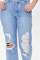 Women's Frayed Mid-Rise Boyfriend Petite Jeans in Light Denim, 27