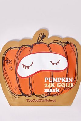 Too Cool For School Pumpkin 24K Gold Mask in Orange