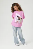 Girls Barbie Friends Graphic T-Shirt (Kids) in Pink, 13/14