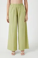 Women's High-Rise Wide-Leg Pants in Sage Small