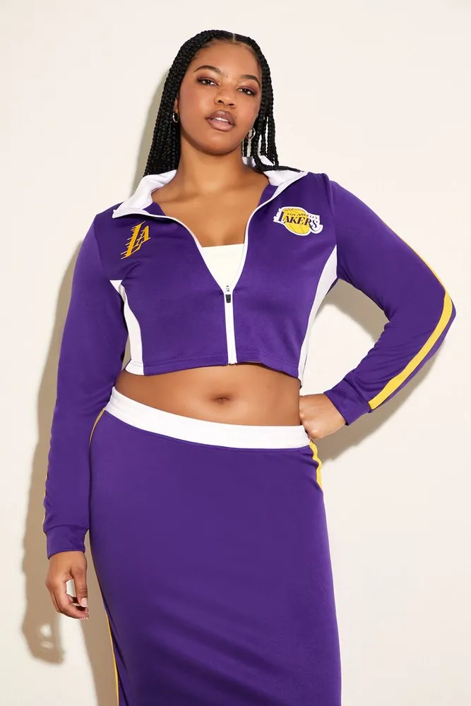 Women's Los Angeles Lakers Jacket in Purple, 1X