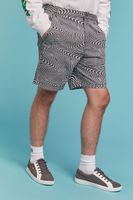 Men Airwalk Checkered Shorts in Black/White, 29