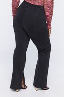 Women's High-Rise Split Flare Jeans Black,