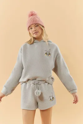 Women's Disney Thumper Pajama Shorts in Grey Small