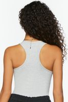 Women's Sleeveless Racerback Bodysuit in Heather Grey Medium