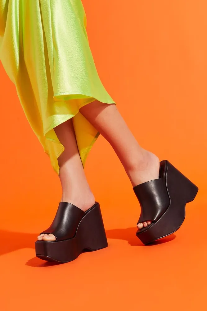 Women's Faux Leather Platform Wedges