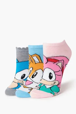 Sonic the Hedgehog Ankle Socks Set - 3 pack in Grey