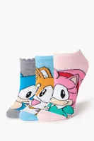 Sonic the Hedgehog Ankle Socks Set - 3 pack in Grey