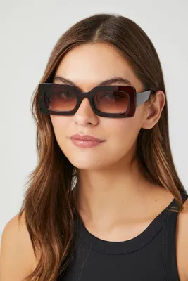 Rectangular Sunglasses in Brown/Brown