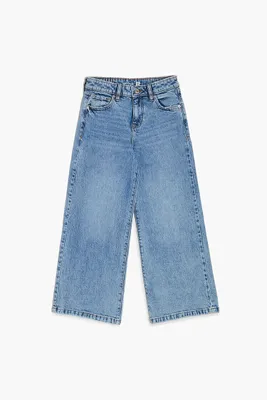 Girls Stretch-Denim Wide Jeans (Kids) in Light Denim, 5/6