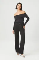 Women's Straight-Leg Trouser Pants in Black Medium