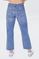 Women's Frayed Mid-Rise Boyfriend Petite Jeans Medium Denim,