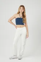 Women's Cropped Halter Top Medium