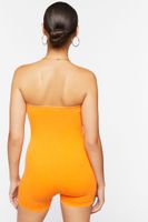 Women's Seamless Strapless Romper in Orange, M/L