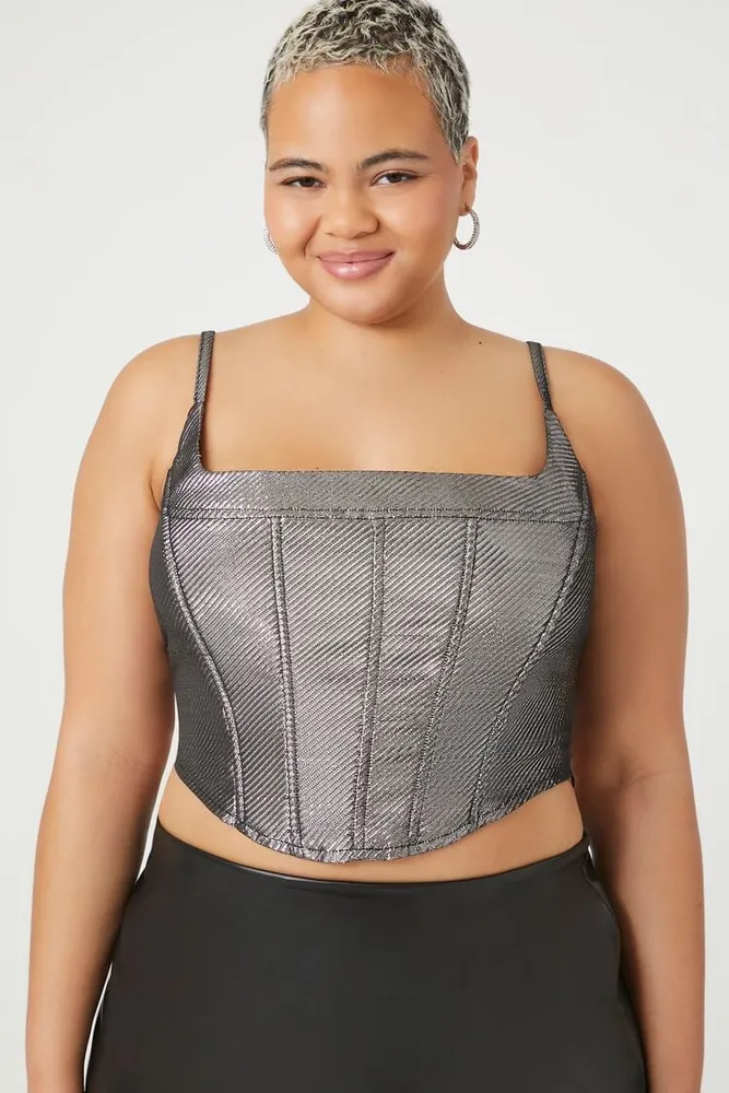 Plus Size Corset Crop Top | Forever 21