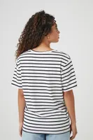 Women's Striped Crew T-Shirt White/Black