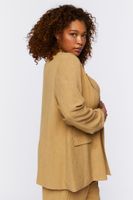 Women's Textured Double-Breasted Blazer in Safari, 0X