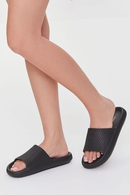 Women Textured Almond-Toe Slides