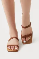 Women's Braided Square-Toe Sandals