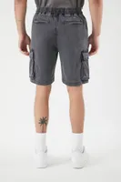 Men Drawstring Denim Shorts Washed