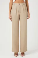 Women's Straight-Leg Trouser Pants in Taupe Small