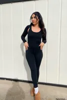 Women's Active Cutout Tank Jumpsuit in Black Small