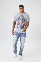 Men Rhinestone HER Graphic Tee in Grey Medium