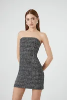 Women's Tweed Tube Mini Dress