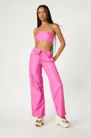 Women's Super Cropped Tube Top in Pink Large