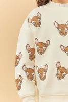 Girls Disney Bambi Pullover (Kids) in Cream, 11/12