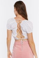 Women's Lace-Back Crop Top Vanilla