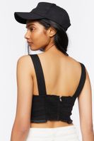 Women's Square-Neck Crop Top in Black Large