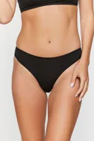 Women's Ruched Cheeky Panties in Black Small