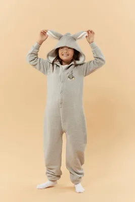 Girls Disney Thumper Pajama Jumpsuit (Kids) in Grey, 11/12