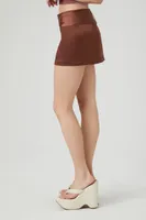 Women's Satin Mini Skirt Cappuccino