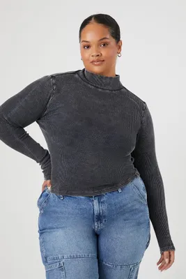 Women's Ribbed-knit turtleneck top