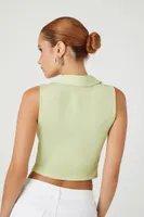 Women's Ruched Rib-Knit Crop Top