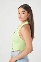 Women's Ruched Halter Top Pistachio