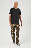 Men Twill Camo Utility Pants in Olive, 32