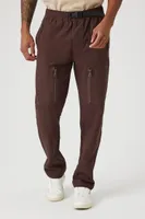 Men Release Buckle Slim-Fit Pants in Cocoa Large