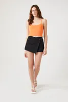 Women's Sweater-Knit Cropped Cami in Orange Small